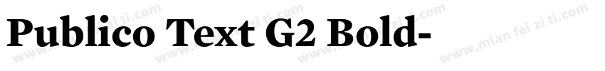 Publico Text G2 Bold字体转换